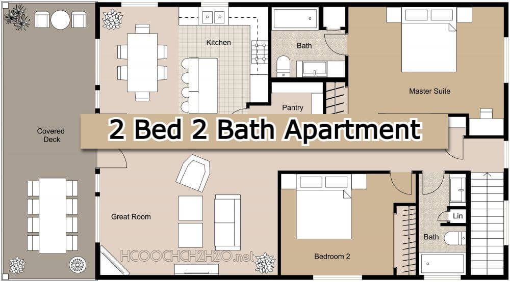 2 Bed 2 Bath Apartment
