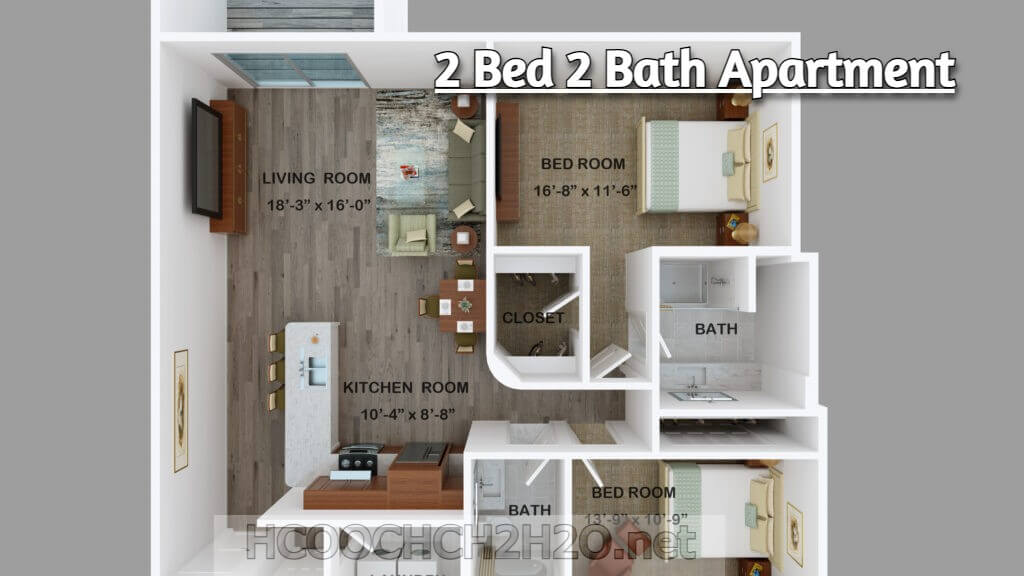 2 Bed 2 Bath Apartment