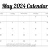 May 2024 Calendar
